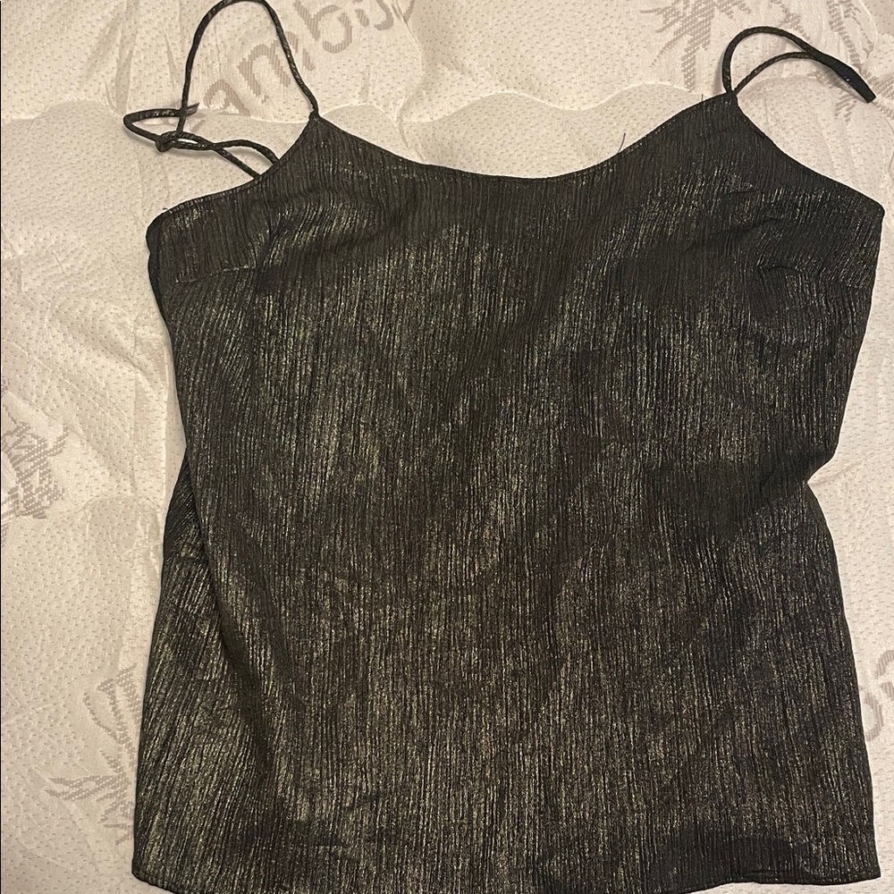 PAIGE Shimmering Black Camisole Top